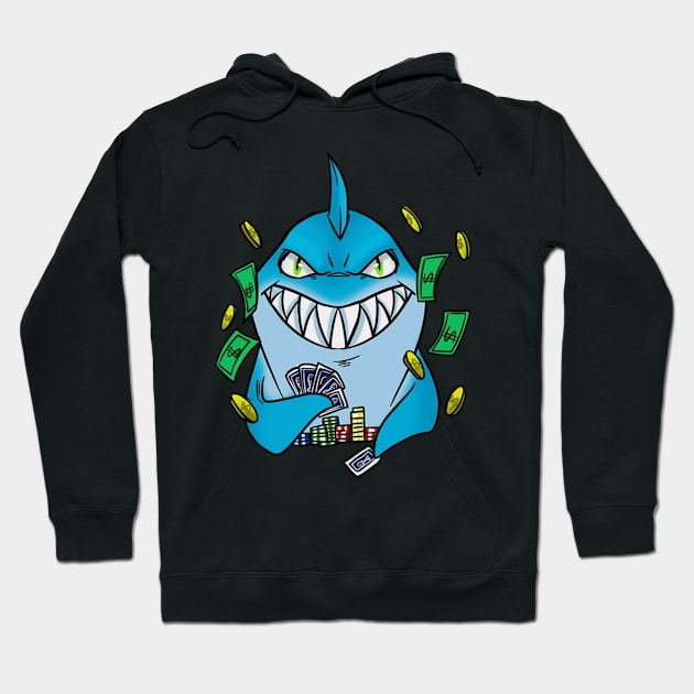 Shark Poker Player Funny Poker Gift Hoodie by ValentinkapngTee